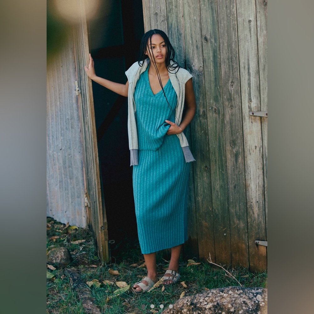 FP Beach Veda Sweater set size XS, color Deep Sea